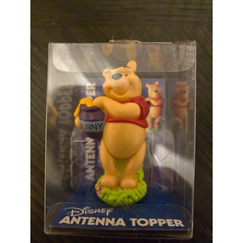 Disney Antenna Topper 3" Figure: Winnie The Pooh w/Hunny‎ Pot New Vintage